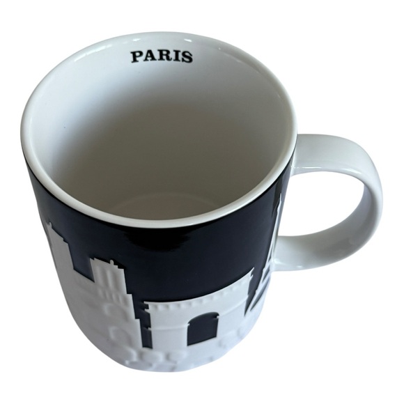 Starbucks Paris Relief Coffee Mug Black White 16 oz New SKU - Picture 5 of 6